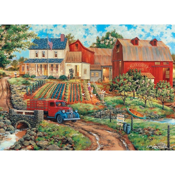 The Mountain Valley® Spring Water Master Pieces 71921 Farm & Country Grandmas Garden Puzzle - 1000 Piece 71921 - main